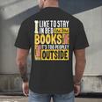 I Like To Stay In Bed And Read Books It's Too Peopley Outsid Men's Back Print T-Shirt