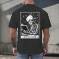 Tarot Card Shirt The Reader Tarot Skeleton Reading Book Men's Back Print T-Shirt Tarot Card Shirt The Reader Tarot Skeleton Reading Book Men's Back Print T-Shirt