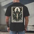 Tarot Cards Guide Book Esoteric Mysticism Clothing Tarot Card Justice Men's Back Print T-Shirt