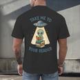 Teacher Alien Books UFO Reading Take Me To Your Reader Men's Back Print T-Shirt Teacher Alien Books UFO Reading Take Me To Your Reader Men's Back Print T-Shirt