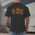 Teacher Fall Thanksgiving Turkey Reading Books Lovers Men's Back Print T-Shirt Teacher Fall Thanksgiving Turkey Reading Books Lovers Men's Back Print T-Shirt
