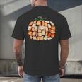 Thanksgiving Fall Books Pumpkins Vintage Library Teacher Kid Men's Back Print T-Shirt