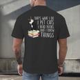 That's What I Do I Pet Cat I Read Books Tuxedo Cat Bookworm Men's Back Print T-Shirt That's What I Do I Pet Cat I Read Books Tuxedo Cat Bookworm Men's Back Print T-Shirt