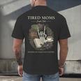 Tired Moms Book Club Dark Floral Coffee Skeleton Men's Back Print T-Shirt