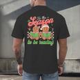Tis The Season Book Reading Gingerbread Teacher Librarian Men's Back Print T-Shirt