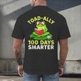 Toad-Ally 100 Days Smarter Frog Reading Book 100 School Day Men's Back Print T-Shirt