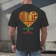History Education Is Freedom Books Black History Heart Men's Back Print T-Shirt History Education Is Freedom Books Black History Heart Men's Back Print T-Shirt