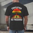 History Education Is Freedom Books Black History Men's Back Print T-Shirt History Education Is Freedom Books Black History Men's Back Print T-Shirt