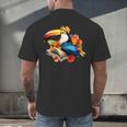 Toucan Reading Book Men's Back Print T-Shirt