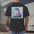 Trex Reading Book Dinosaur Men's Back Print T-Shirt