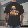 Turkey Read Books Reading Fall Thanksgiving Teacher Men's Back Print T-Shirt