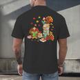 Turkey Reading Books Fall Librarian Book Lover Teacher Kids Men's Back Print T-Shirt Turkey Reading Books Fall Librarian Book Lover Teacher Kids Men's Back Print T-Shirt