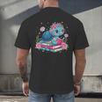 Turtle Bookworm Reading Book Bookworm Book Nerd Cute Graphic Men's Back Print T-Shirt