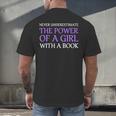 Never Underestimate Girl With A Book Women Inspiration Quote Men's Back Print T-Shirt Never Underestimate Girl With A Book Women Inspiration Quote Men's Back Print T-Shirt