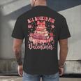 Valentine All Booked For Valentines Book Lovers Teacher Kid Men's Back Print T-Shirt