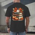 Vintage Autumn Books Coffee Pumpkin Fall Reading Men's Back Print T-Shirt Vintage Autumn Books Coffee Pumpkin Fall Reading Men's Back Print T-Shirt