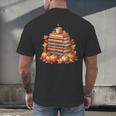 Vintage Autumn Books Pumpkin Coffee Book Lover Reading Men's Back Print T-Shirt Vintage Autumn Books Pumpkin Coffee Book Lover Reading Men's Back Print T-Shirt