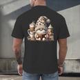 Vintage Cute Gnome Reading Book Coffee Latte Men Women Kids Men's Back Print T-Shirt Vintage Cute Gnome Reading Book Coffee Latte Men Women Kids Men's Back Print T-Shirt
