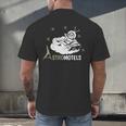 Vintage Hotel Matchbook Astro Motels 50s Retro Spaceman Men's Back Print T-Shirt Vintage Hotel Matchbook Astro Motels 50s Retro Spaceman Men's Back Print T-Shirt