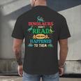Vintage Librarian Book Reader Library Book Reading Men's Back Print T-Shirt