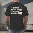 Vintage How Many Nights Reading 67 Meme Book Lover Teacher Men's Back Print T-Shirt Vintage How Many Nights Reading 67 Meme Book Lover Teacher Men's Back Print T-Shirt