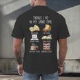 Vintage Retro Things I Do In My Spare Time Books Men's Back Print T-Shirt