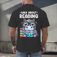 Wild About Reading Book Lover Hippo Men's Back Print T-Shirt Wild About Reading Book Lover Hippo Men's Back Print T-Shirt