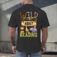 Wild About Reading Reading Books And Bookworm Library Day Men's Back Print T-Shirt Wild About Reading Reading Books And Bookworm Library Day Men's Back Print T-Shirt