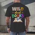 Wild About Reading Books Reader Bookworm Animals Book Lover Men's Back Print T-Shirt