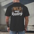 Wild About Reading Books Reader Lover Bookworm Leopard Print Men's Back Print T-Shirt