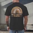 Wild About Reading Books Reader Lover Bookworm Librarian Men's Back Print T-Shirt Wild About Reading Books Reader Lover Bookworm Librarian Men's Back Print T-Shirt