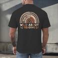 Wild About Reading Books Reader Lover Library Day Librarian Men's Back Print T-Shirt