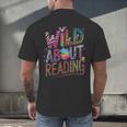 Wild About Reading Books Readers Lovers Bookworm Library Day Men's Back Print T-Shirt Wild About Reading Books Readers Lovers Bookworm Library Day Men's Back Print T-Shirt