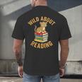 Wild About Reading Cute Leopard Teacher Kids Book Lover Men's Back Print T-Shirt