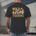 Wild About Reading Kid Love Wild Animal Books Back To School Men's Back Print T-Shirt Wild About Reading Kid Love Wild Animal Books Back To School Men's Back Print T-Shirt