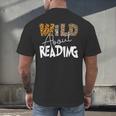 WILD ABOUT READING Reading Books Bookworm Library Day Men's Back Print T-Shirt