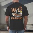 Wild About Reading Teacher Reading Books Back To School Men's Back Print T-Shirt