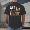 Wild About Reading Teacher Books Reader Lovers Leopard Zebra Men's Back Print T-Shirt