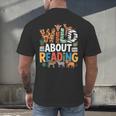 Wild About Reading Zoo Animals Books Reader Lover Men's Back Print T-Shirt Wild About Reading Zoo Animals Books Reader Lover Men's Back Print T-Shirt