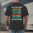 I Will Read Book On Boat Words For Kids Men's Back Print T-Shirt
