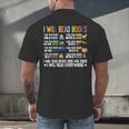 I Will Read Books On A Boat Fun Reading Lover Men's Back Print T-Shirt