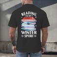 Winter Reading Book Bookworm Winter Men's Back Print T-Shirt