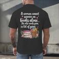Woman Cannot Survive On Books Alone She Also Needs Yarn Men's Back Print T-Shirt
