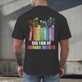 Women Floral Book Big Fan Of Human Rights Liberal Protest Men's Back Print T-Shirt