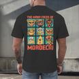Women's DCC Many Faces Of Mordecai Grid Gamer Series Book Men's Back Print T-Shirt