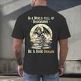 In a World Full Of Bookworms Be a Book Dragon Books Reading Men's Back Print T-Shirt In a World Full Of Bookworms Be a Book Dragon Books Reading Men's Back Print T-Shirt