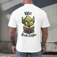 100 Book Goblin Cute Book Reader And Library Lover Men's Back Print T-Shirt