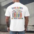 100 Days In The Books Reading Teacher 100th Day Of School Men's Back Print T-Shirt