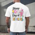 100th Day Of School Teacher Books 100 Days Of Preschool Girl Men's Back Print T-Shirt 100th Day Of School Teacher Books 100 Days Of Preschool Girl Men's Back Print T-Shirt