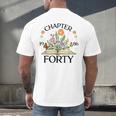 1986 Chapter Forty 40th Birthday Wildflower Book Men's Back Print T-Shirt